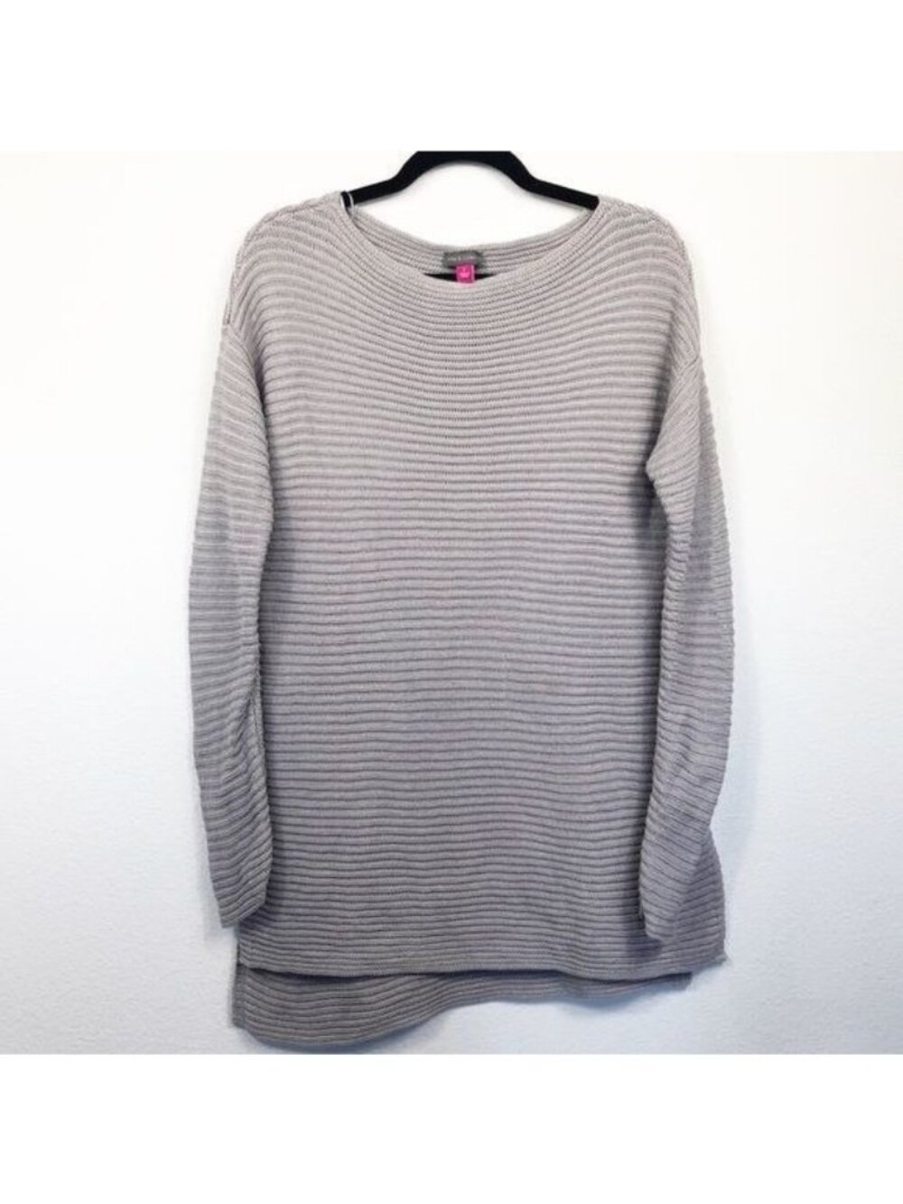 Vince Camuto Gray Knit Oversized Sweater Small